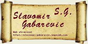Slavomir Gabarević vizit kartica